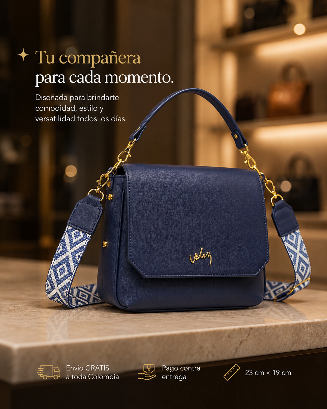 Cartera Premium con Correa Reata | Elegante, Cómoda y Versátil