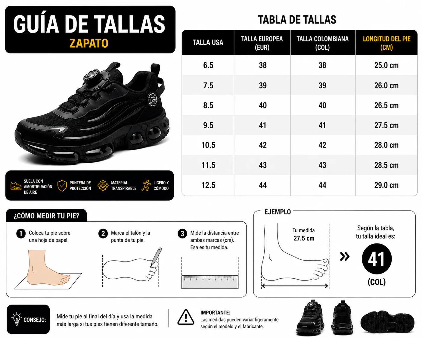 STEELRUN™ Zapatos de Seguridad con Acero Reforzado y Máximo Confort