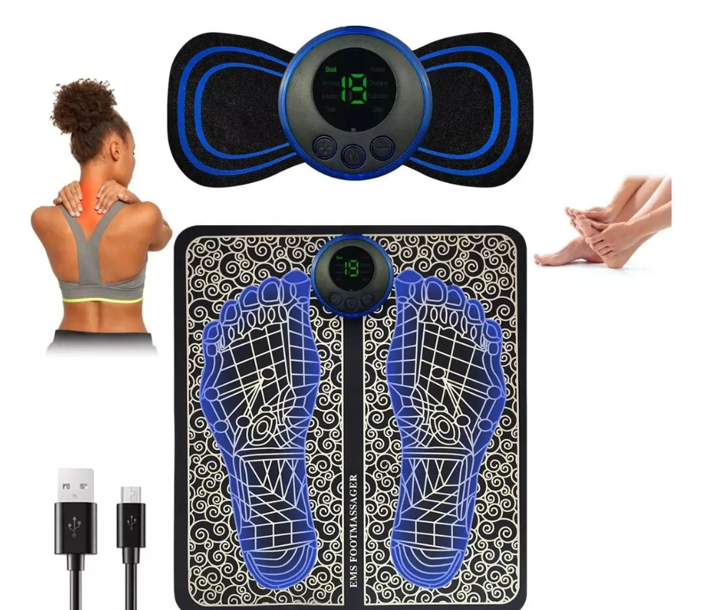 Combo Alivio Total EMS – Masajeador mariposa + Tapete masajeador GRATIS