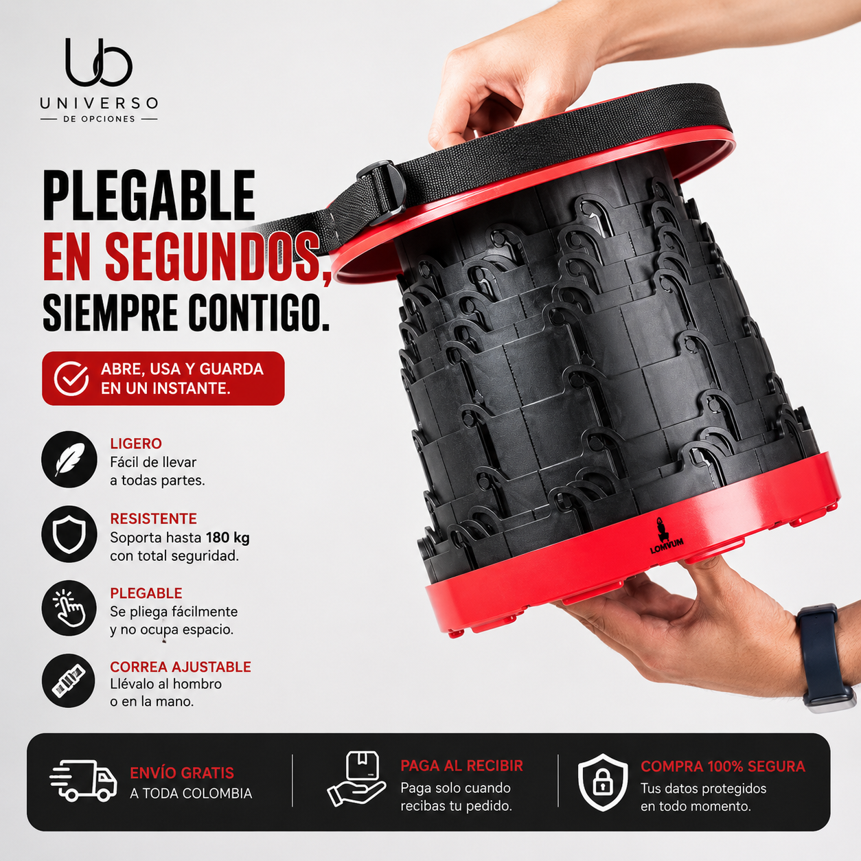 Silla Plegable Portátil Ajustable | Comodidad en Cualquier Lugar