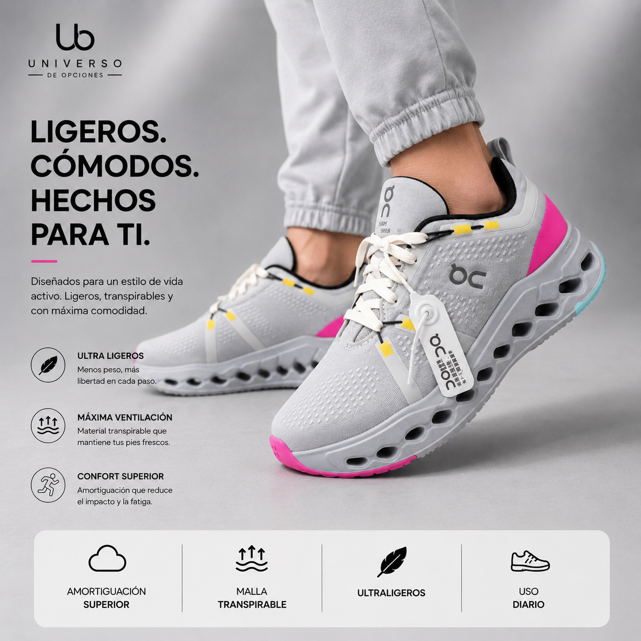 👟 Tenis On Cloudsurfer 2 | Camina Sin Cansancio