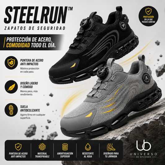 STEELRUN™ Zapatos de Seguridad con Acero Reforzado y Máximo Confort