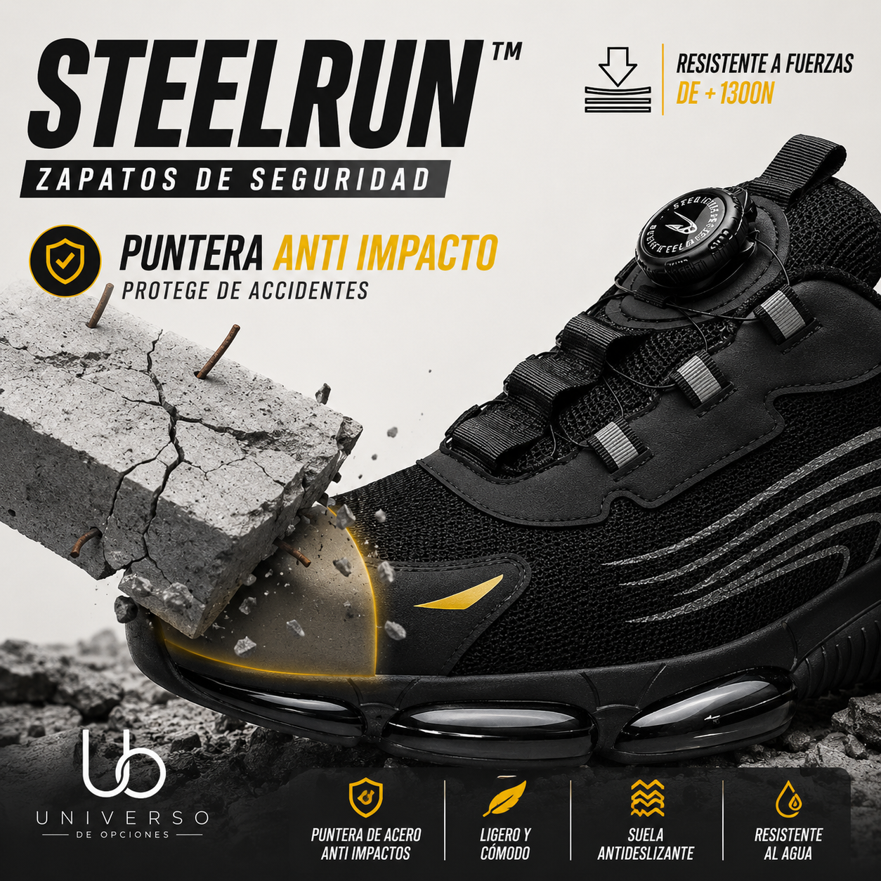 STEELRUN™ Zapatos de Seguridad con Acero Reforzado y Máximo Confort