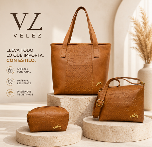 Trio de Carteras Estilo Vélez l Elegancia y espacio para tu día a día