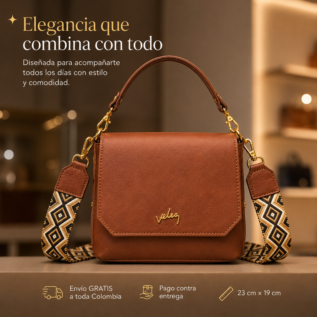 Cartera Premium con Correa Reata | Elegante, Cómoda y Versátil