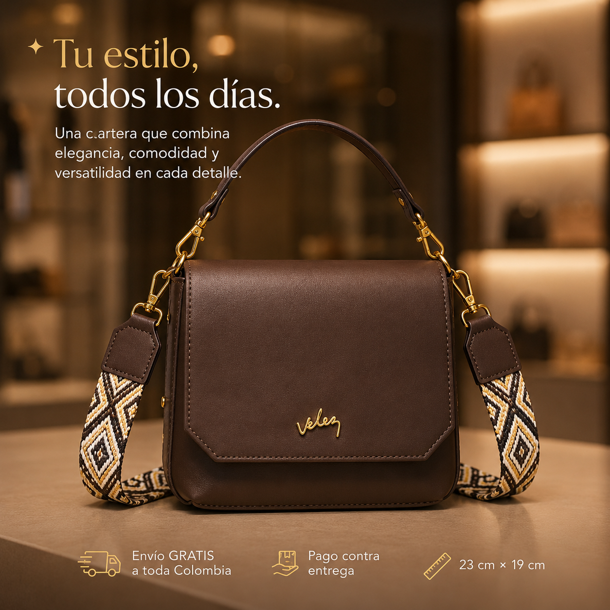 Cartera Premium con Correa Reata | Elegante, Cómoda y Versátil