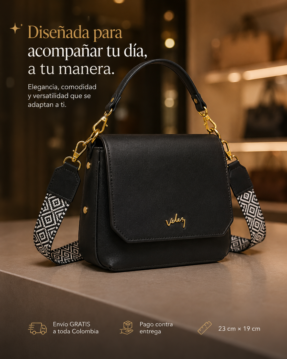 Cartera Premium con Correa Reata | Elegante, Cómoda y Versátil