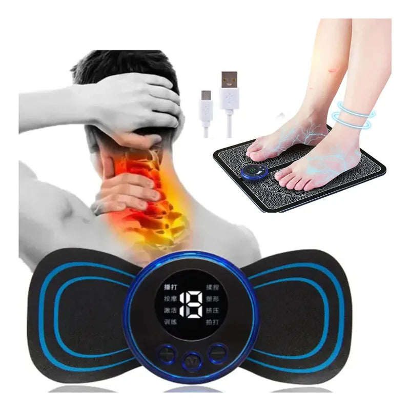 Combo Alivio Total EMS – Masajeador mariposa + Tapete masajeador GRATIS