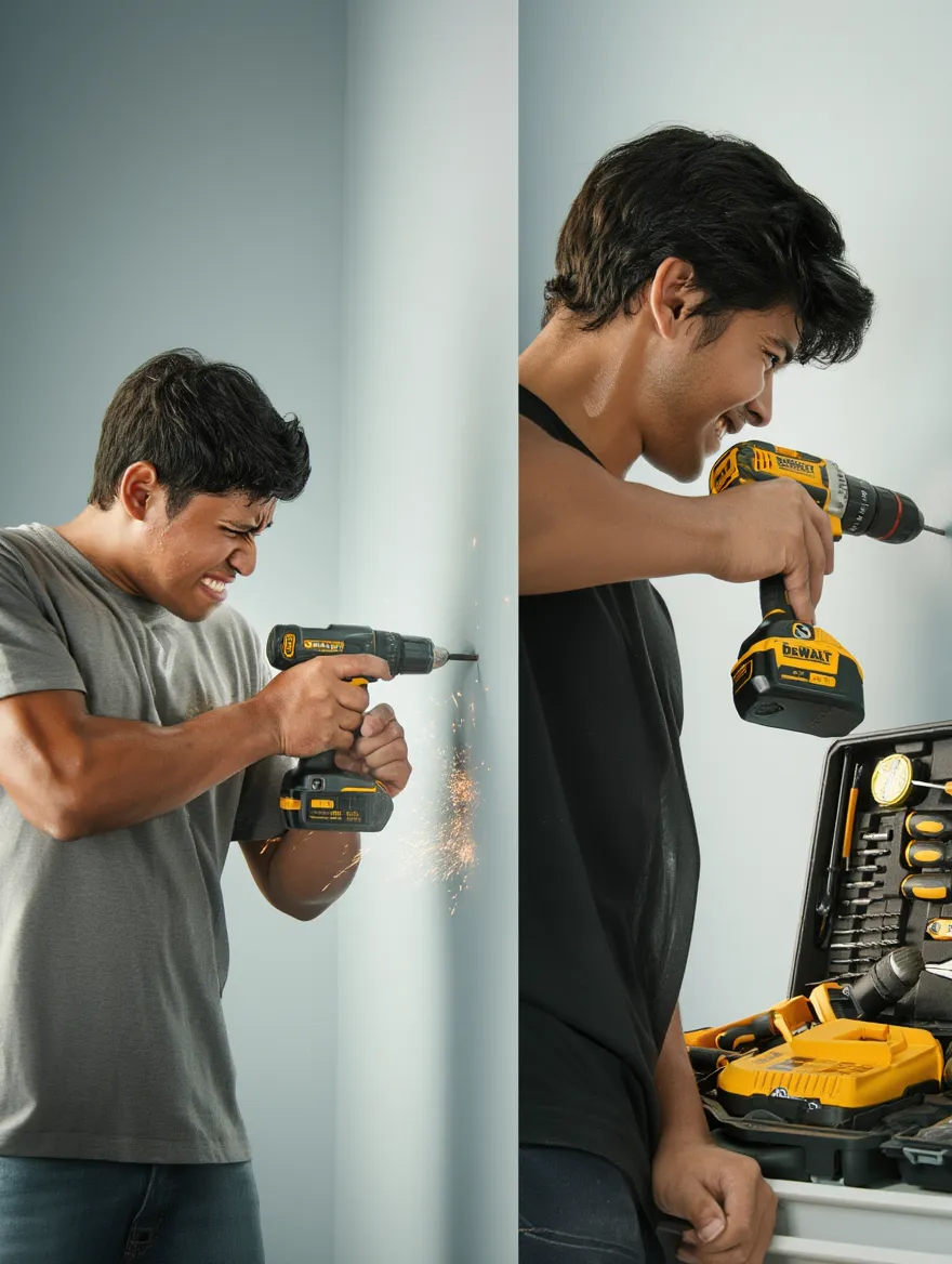 Taladro Inalámbrico 68V tipo DEWALT con Kit completo – Inteligente y Funcional