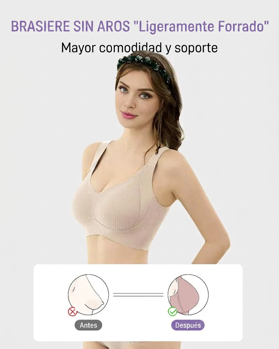 BRASIER PREMIUM ULTRALIFT™️ 🎀 LEVANTA Y MOLDEA SIN DOLOR 😍 SOPORTE FIRME + COMODIDAD TODO EL DÍA 💖 SIN AROS, SIN MARCAS